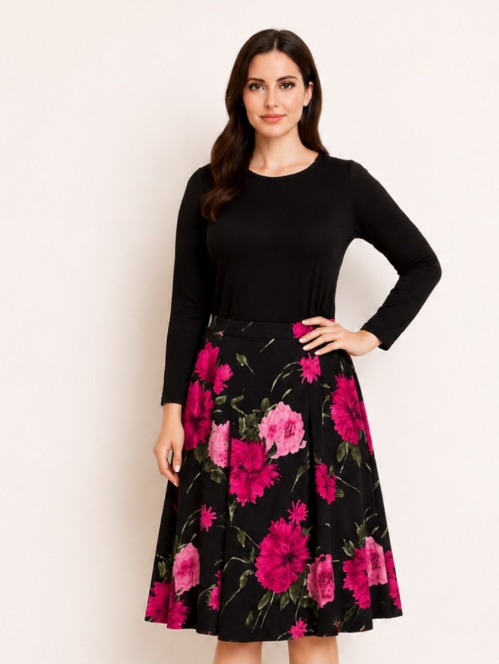 ⭐️ Host Pick ⭐️Talbots | Floral Pleated Timeless Lux  Midi Skirt